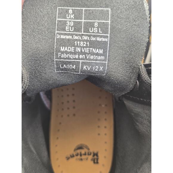 Dr Martens Black Leather Lace Up Airware 11821 Retail $238 Sz Women 8 - Picture 6 of 7